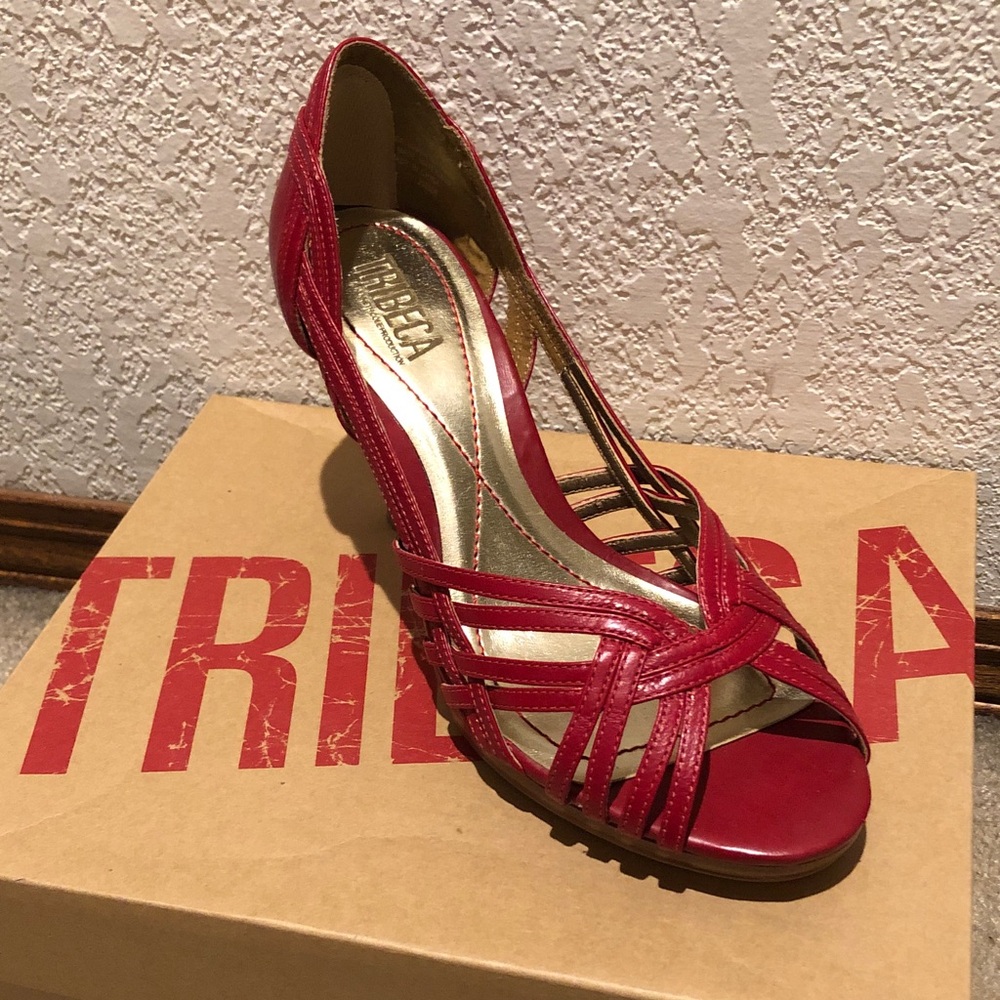 Kenneth Cole Red Strappy Heels